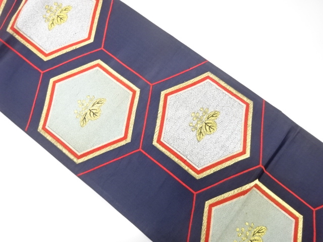 JAPANESE KIMONO / ANTIQUE FUKURO OBI / SILK / WOVEN PAULOWNIA